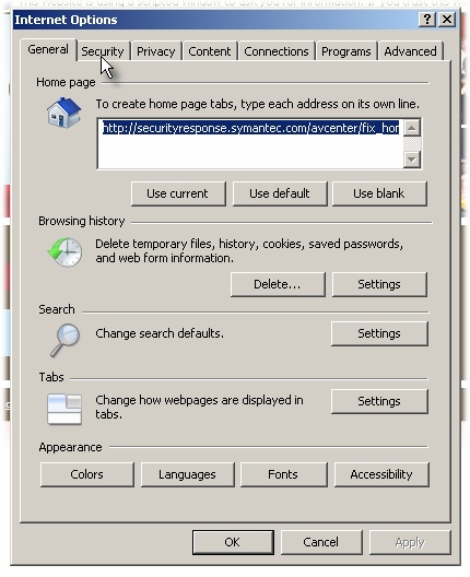 Security Tab