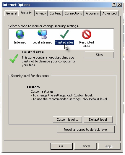 Trusted Sites